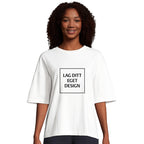 Ekologisk oversized-T-shirt för kvinnor | designa din egen T-shirt med tryck