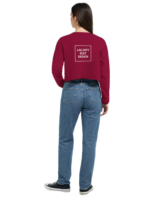 Designa din egen cropped sweatshirt för damer | personlig tröja med tryck