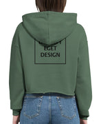 Kort damhoodie med eget tryck | Skapa din unika stil