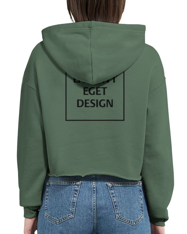 Kort damhoodie med eget tryck | Skapa din unika stil