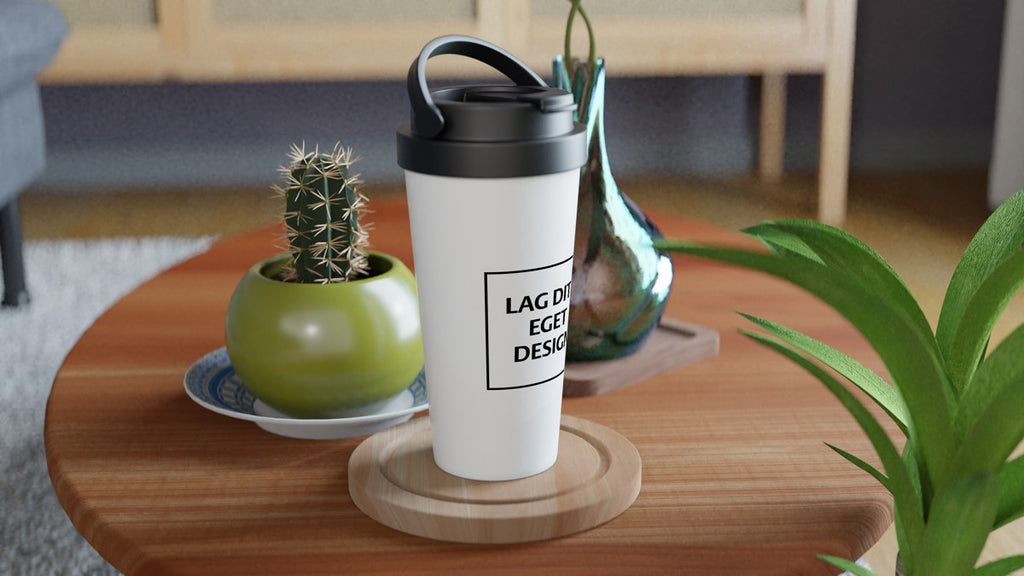 Termosmugg i rostfritt stål 15 oz med lock | Eget tryck