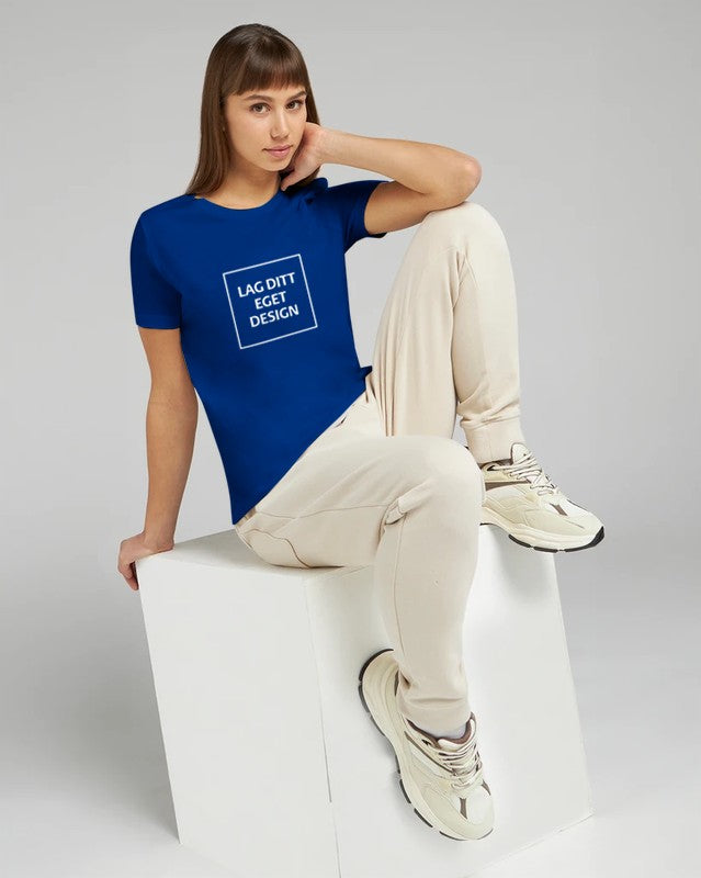 Avslappnad dam-t-shirt | Eget tryck