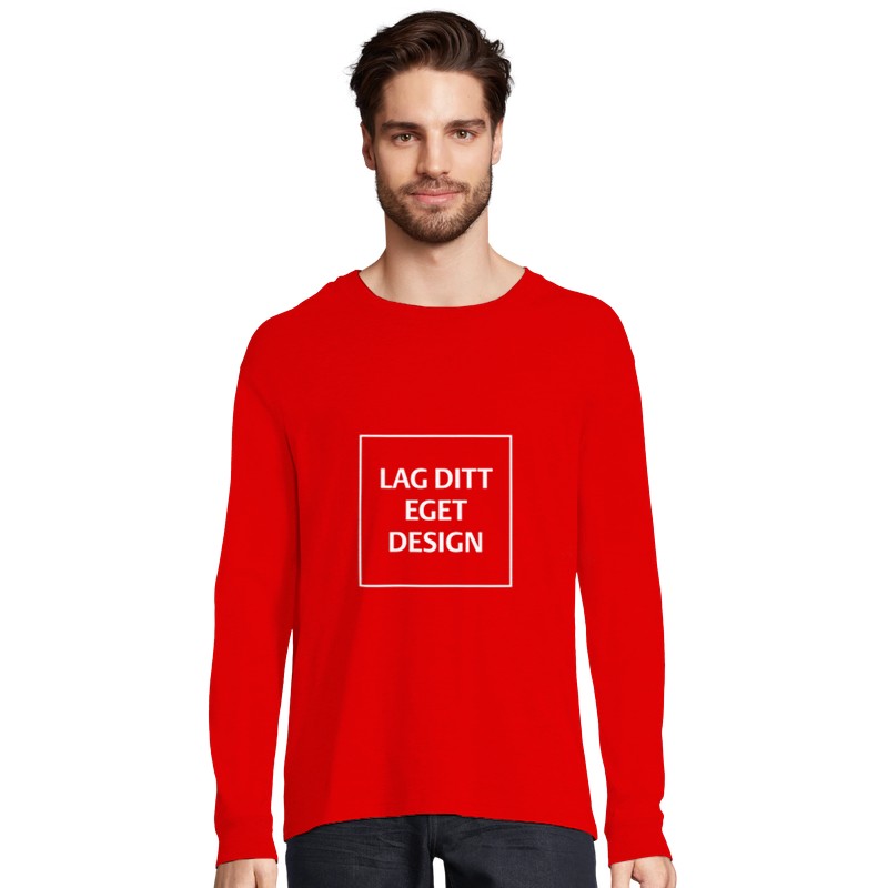 Designa din egen ekologiska långärmade T-shirt | Eget tryck