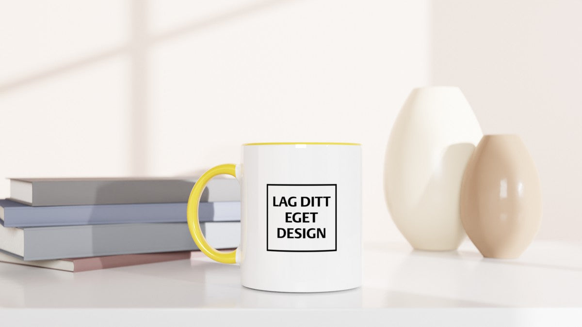 Keramikkopp med färgad insida | Eget tryck