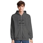 Ekologisk hoodie med dragkedja och eget tryck | Unisexhoodie med dragkedja