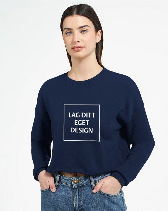 Designa din egen cropped sweatshirt för damer | personlig tröja med tryck