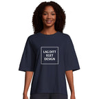 Ekologisk oversized-T-shirt för kvinnor | designa din egen T-shirt med tryck