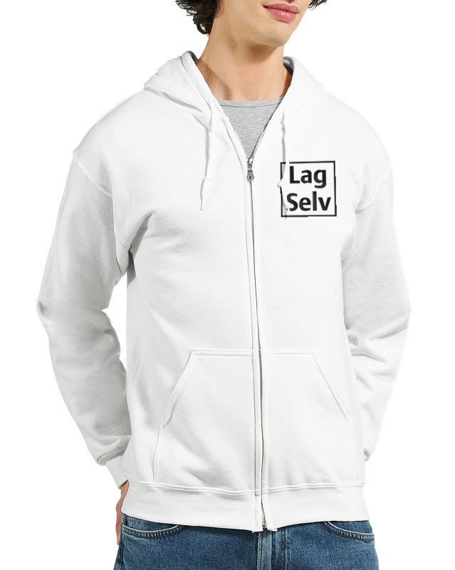 Designa din egen hoodie med broderi – Klassisk unisex-hoodie med dragkedja