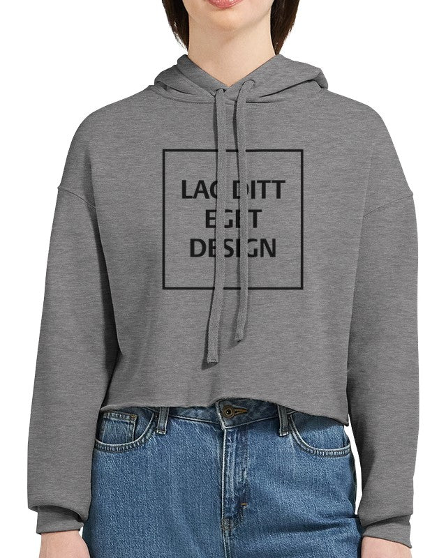 Kort damhoodie med eget tryck | Skapa din unika stil
