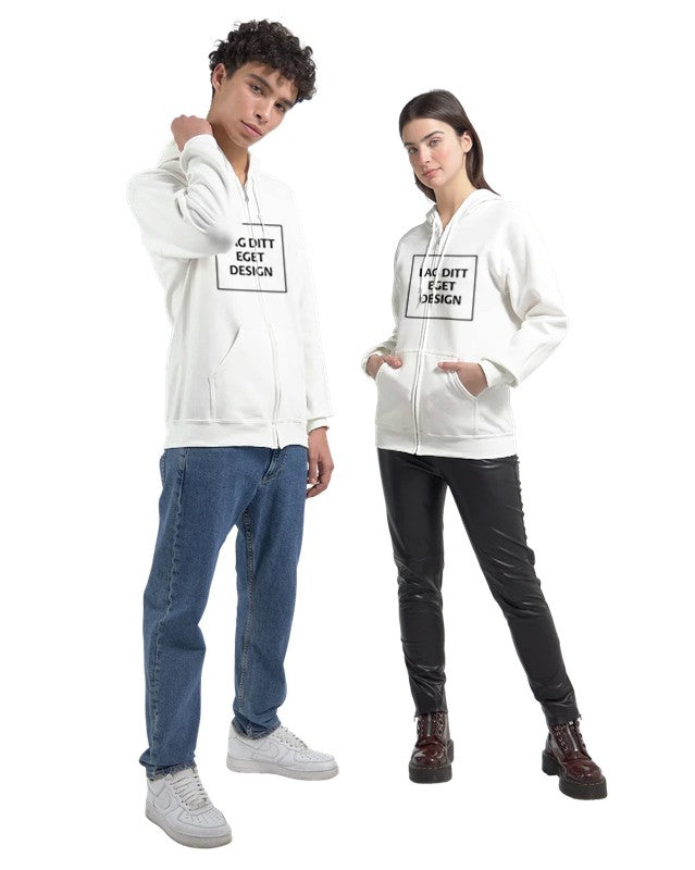 Personlig hoodie med dragkedja | Skapa din egen zip-hoodie med eget tryck