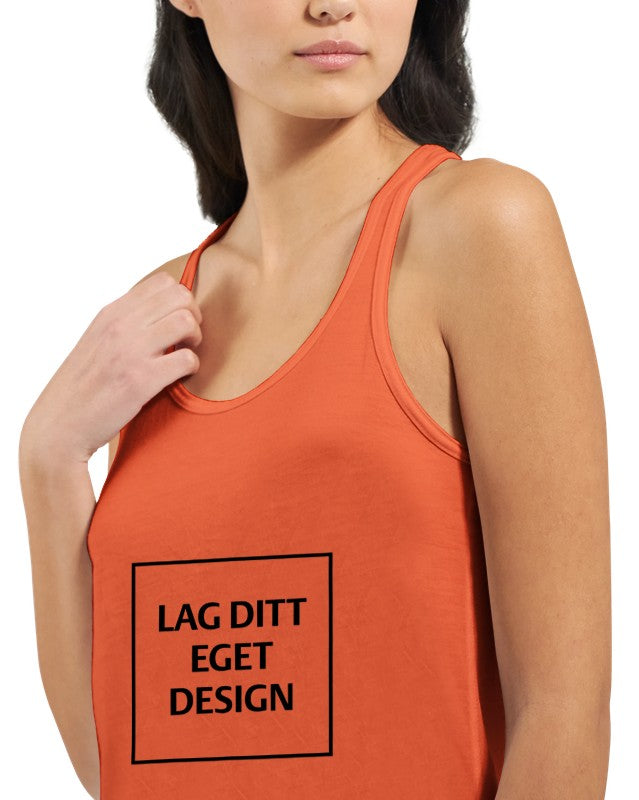 Designa din egen flowy racerback-topp med personligt tryck | linne för damer