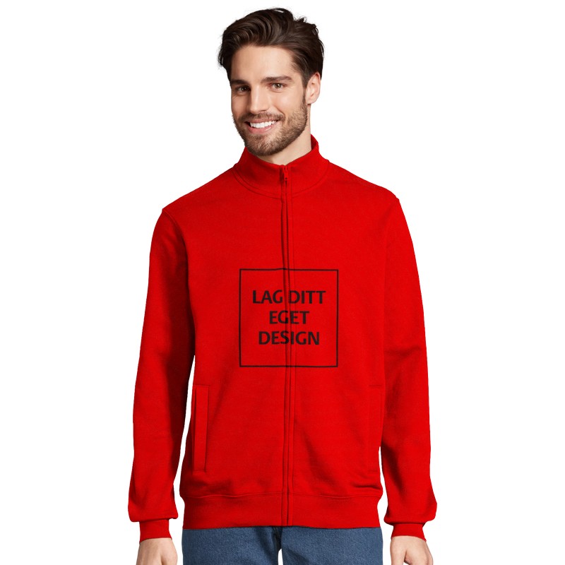 Designa din egen tröja med dragkedja | Personligt tryck på sweatshirt med hel dragkedja