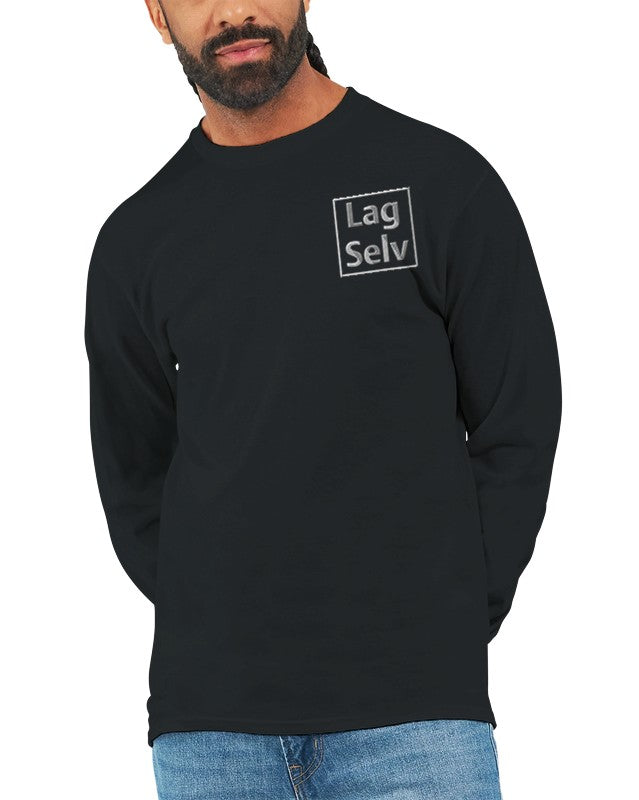 Personlig unisex-långärmad t-shirt med broderi – Designa din egen