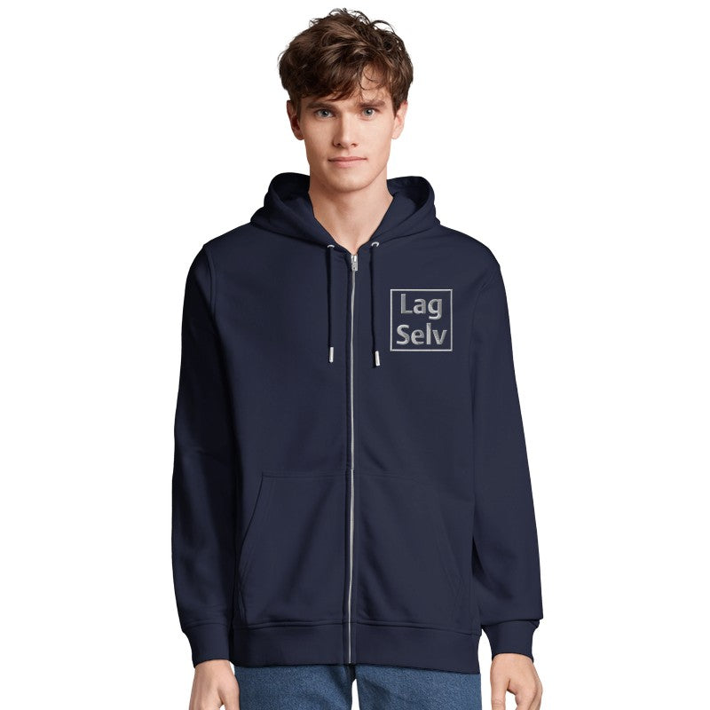 Ekologisk unisex-hoodie med dragkedja | Personligt broderi