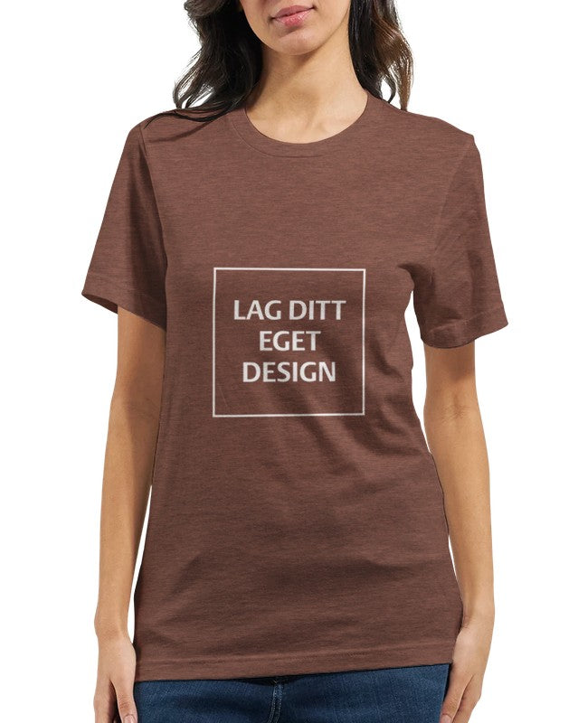 Premium unisex-t-shirt med rund hals | Designa din egen med eget tryck