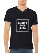 Designa din egen premium unisex-t-shirt med V-ringning och eget tryck