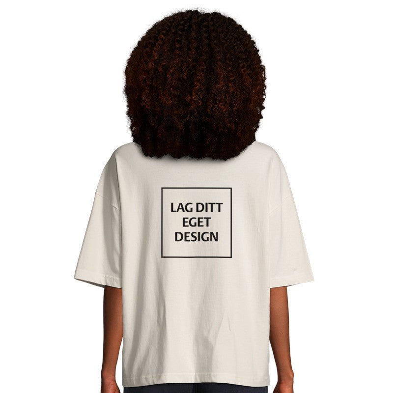 Ekologisk oversized-T-shirt för kvinnor | designa din egen T-shirt med tryck