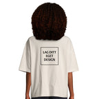 Ekologisk oversized-T-shirt för kvinnor | designa din egen T-shirt med tryck