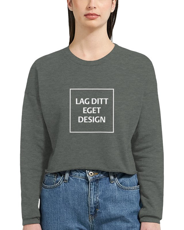 Designa din egen cropped sweatshirt för damer | personlig tröja med tryck