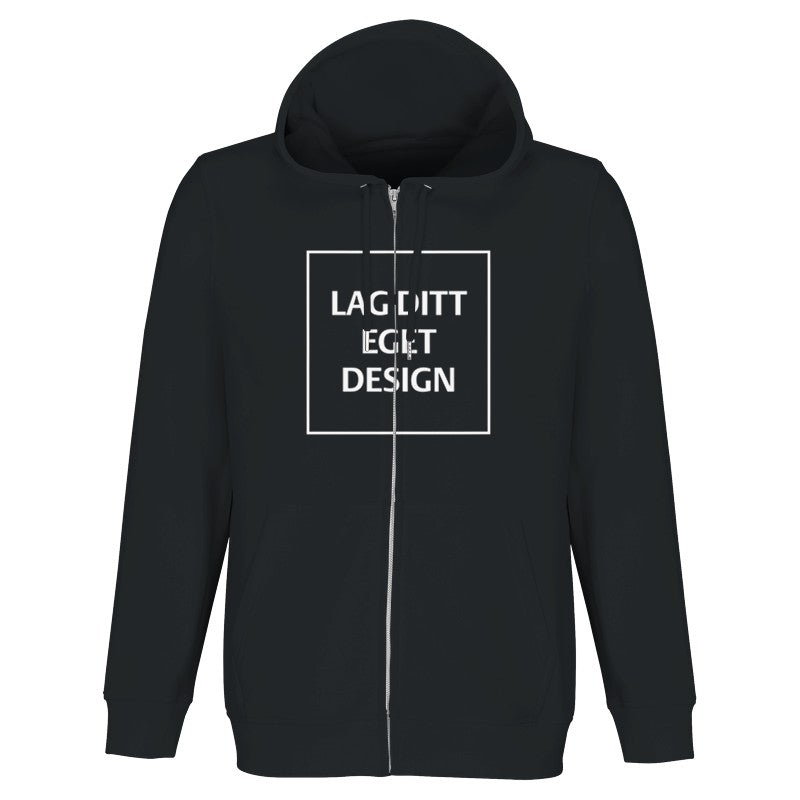 Ekologisk hoodie med dragkedja och eget tryck | Unisexhoodie med dragkedja