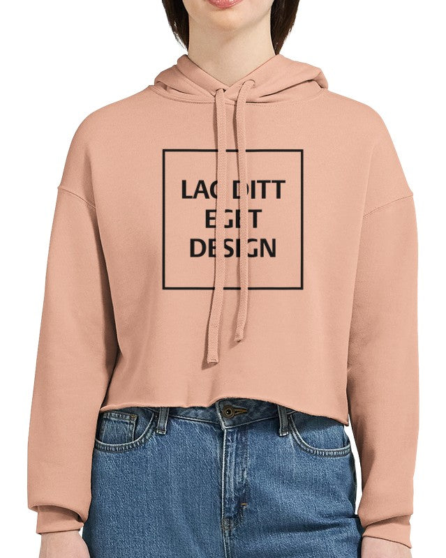 Kort damhoodie med eget tryck | Skapa din unika stil