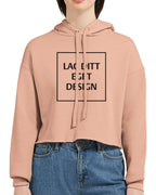Kort damhoodie med eget tryck | Skapa din unika stil