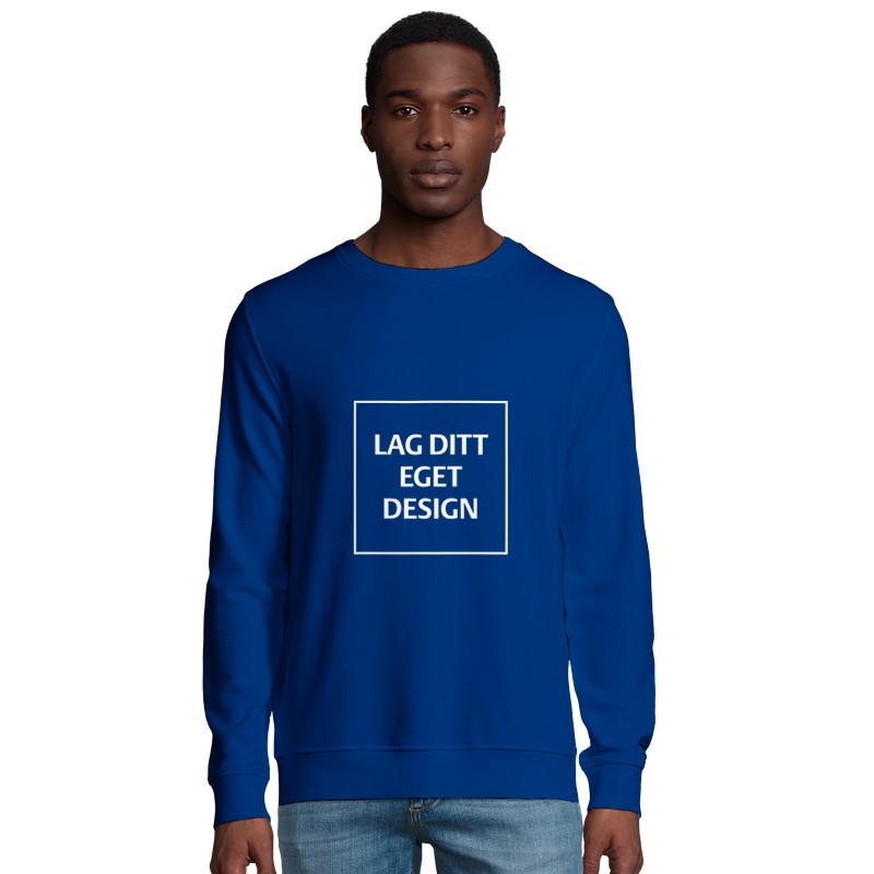 Ekologisk unisex-tröja med eget tryck | Designa din egen sweatshirt med rund hals