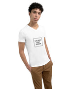 Designa din egen premium unisex-t-shirt med V-ringning och eget tryck