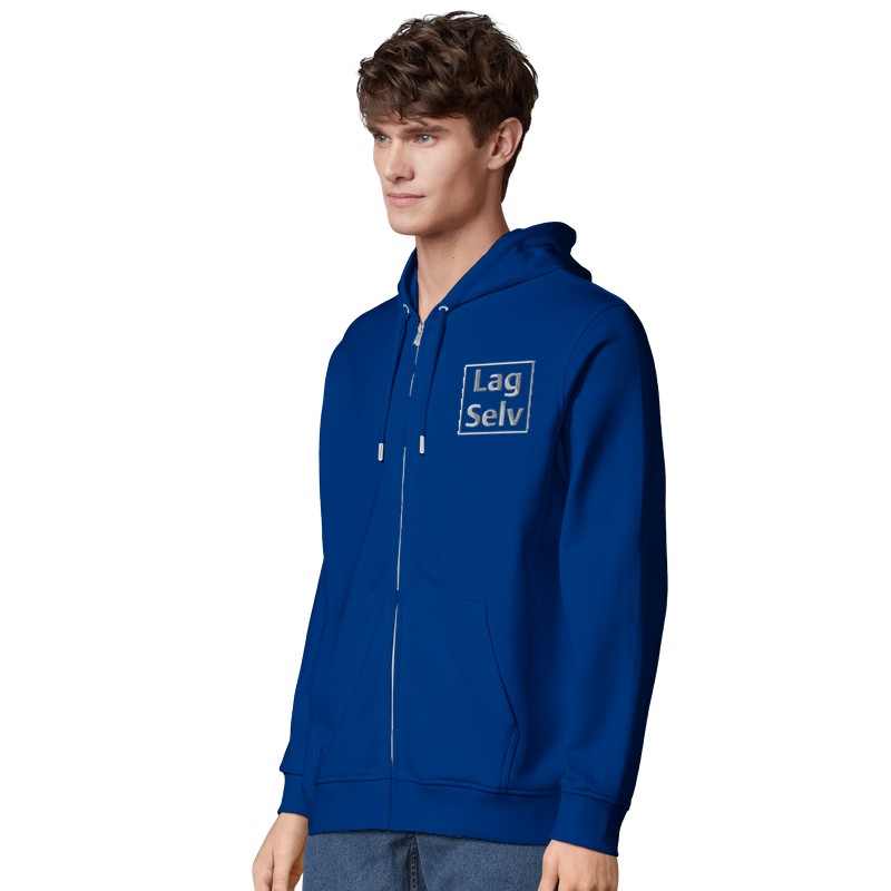 Ekologisk unisex-hoodie med dragkedja | Personligt broderi