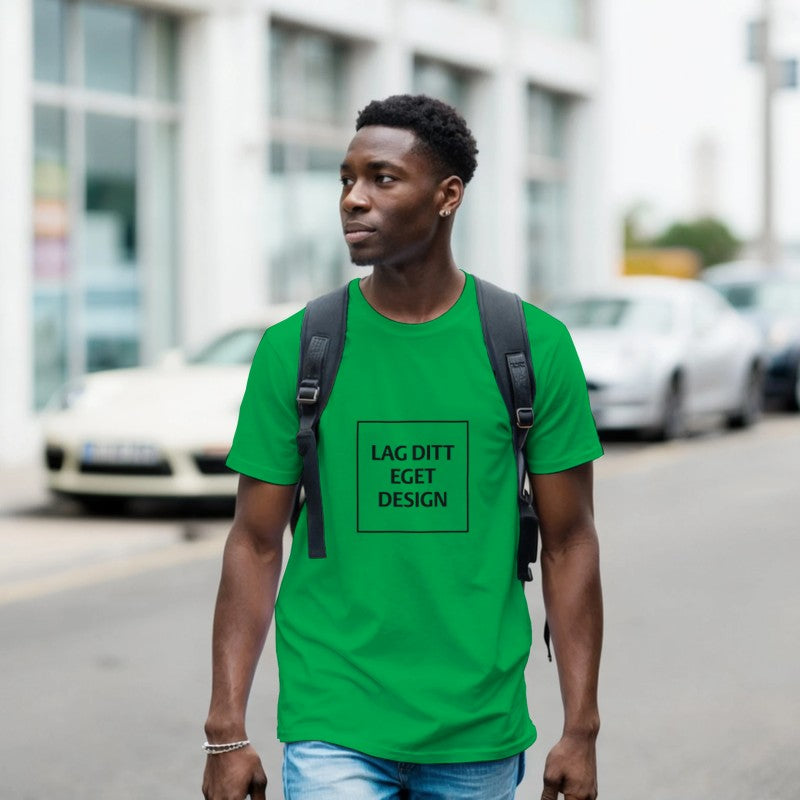 Klassisk unisex-t-shirt med rund hals för eget tryck | Designa din egen t-shirt
