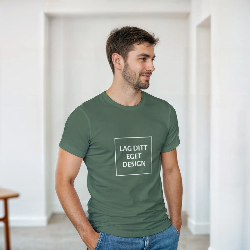 Designa din egen t-shirt med tryck | Robust unisextröja med rund hals