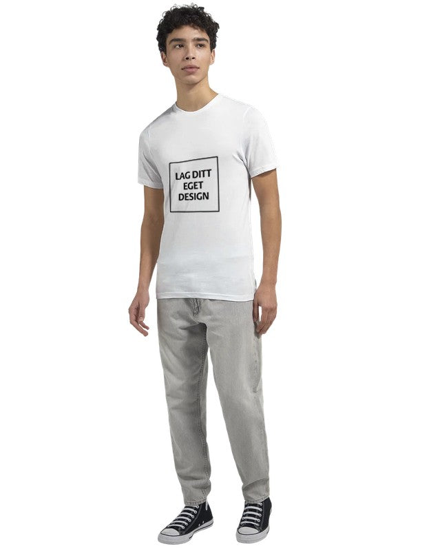 Designa din egen polycotton-unisex-T-shirt med tryck – personlig stil och komfort