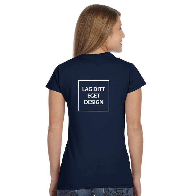 Klassisk dam-t-shirt | Designa din egen med eget tryck