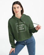 Kort damhoodie med eget tryck | Skapa din unika stil