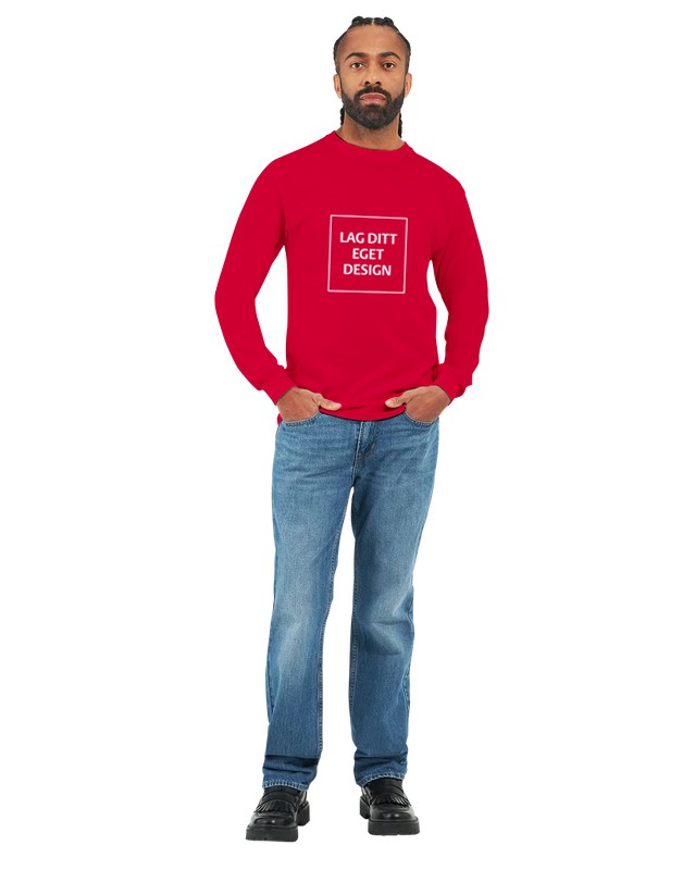 Klassisk långärmad T-shirt med eget tryck – designa din personliga stil