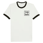 Unisex-ringer-T-shirt med broderi – designa din egen