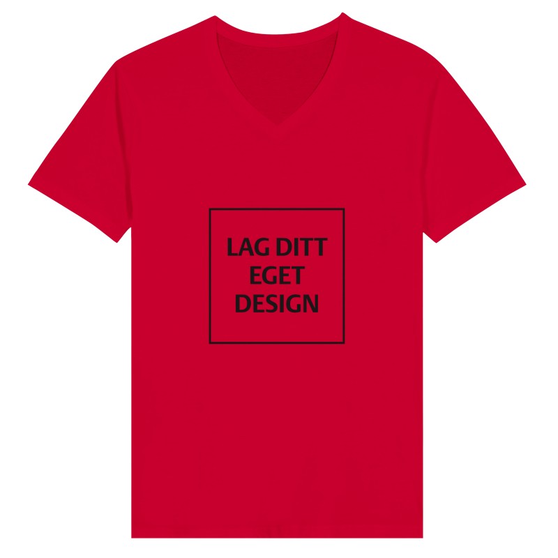 Designa din egen premium unisex-t-shirt med V-ringning och eget tryck