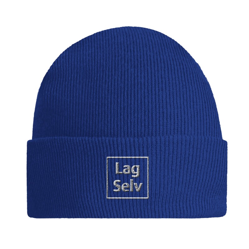 Klassisk mössa med uppvikt kant och broderi | Designa din egen mössa