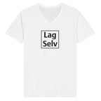 Designa din egen premium-unisex-T-shirt med V-ringning och personligt broderi