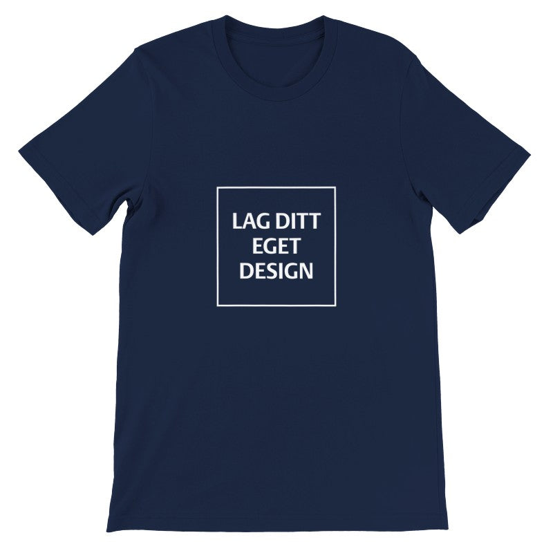 Premium unisex-t-shirt med rund hals | Designa din egen med eget tryck