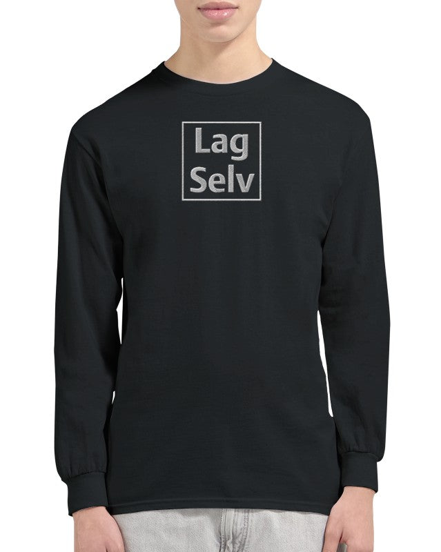 Personlig unisex-långärmad t-shirt med broderi – Designa din egen