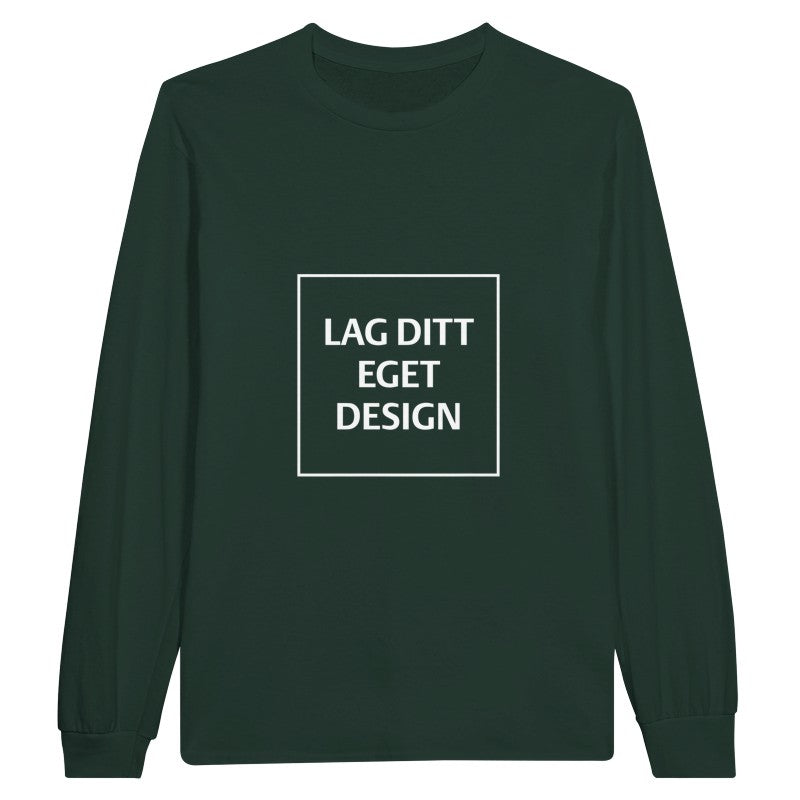 Klassisk långärmad T-shirt med eget tryck – designa din personliga stil