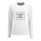 Designa din egen figurnära långärmad T-shirt för kvinnor med eget tryck