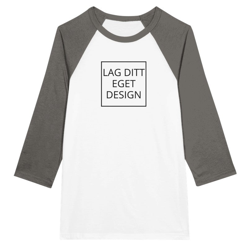 Unisex-raglan-T-shirt med 3/4-ärmar – skapa din unika design